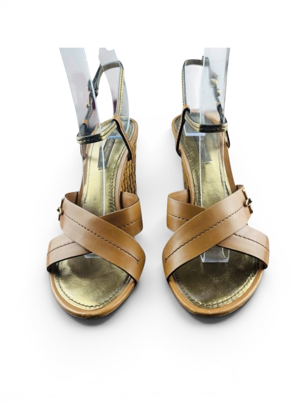 Louis Vuitton Tan Leather Woven Wedge Sandals
Size 37 - Picture 2 of 10